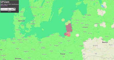 GPS Sutrikimų žemėlapis