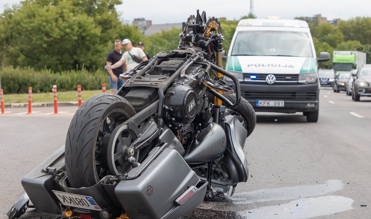 Motociklo avarija Tūkstantmečio gatvėje