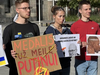 Protestas prieš Kauno mero V. Matijošaičio verslą Rusijoje