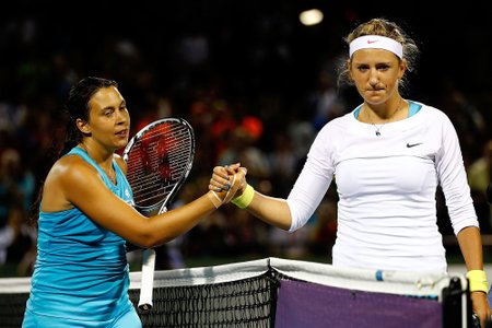 Marion Bartoli ir Viktorija Azarenka