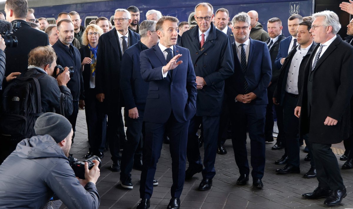 Europos lyderiai atvyko į simbolinį vizitą Kyjive