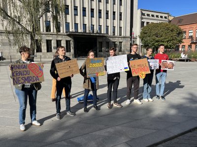 Protestas prieš Kauno mero V. Matijošaičio verslą Rusijoje