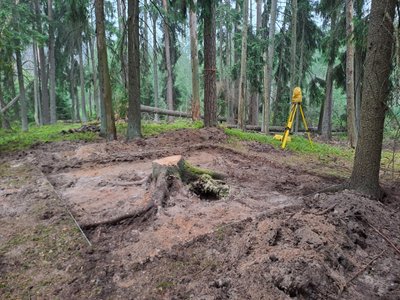 Archeologinių tyrimų metu paaiškėjo, kad nurodytoje vietoje būta ne bunkerio, o ne mažiau išskirtinio objekto. G. Petrausko nuotr.