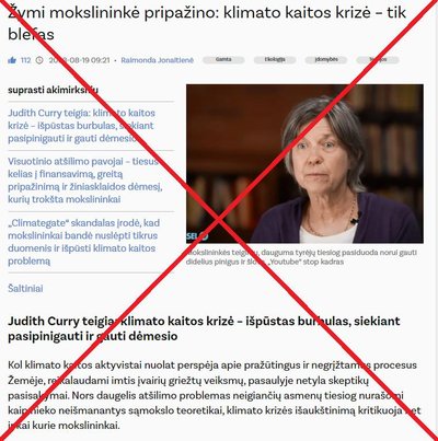 Klaidinanti žinutė