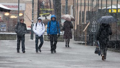 Savaitgalis bus niūrus: tik kai kuriuos rajonus nubalins sniegas