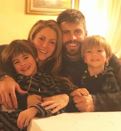 Gerardas Pique, Shakira ir jų vaikai