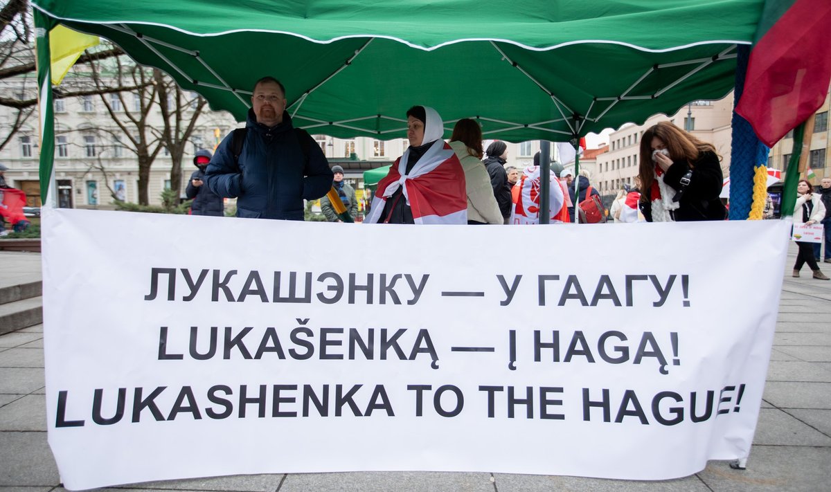 Belarusians held rally in Vilnius over unfair presidential election