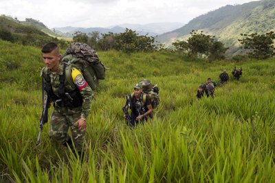 FARC kovotojų stovykloje