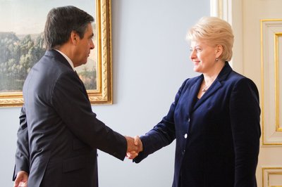 Francois Fillonas ir Dalia Grybauskaitė