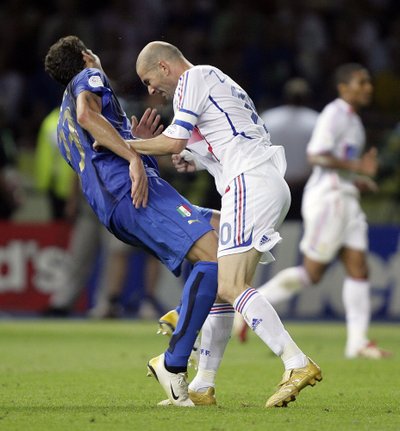 Zinedine'as Zidane'as ir  Marco Materazzi 