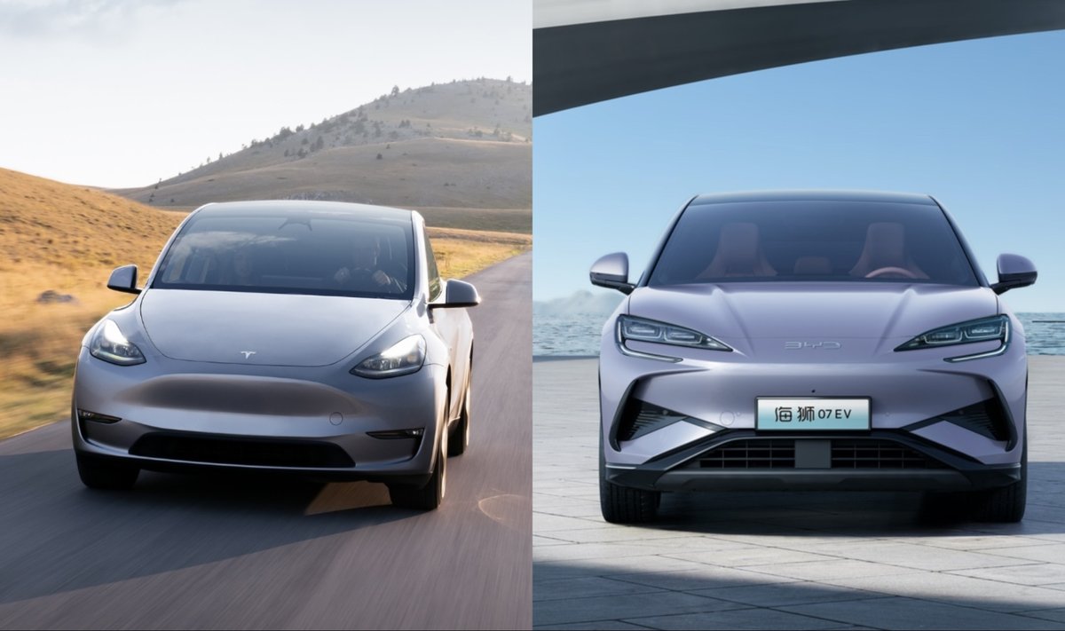 Tesla Model Y ir BYD Sea Lion 7