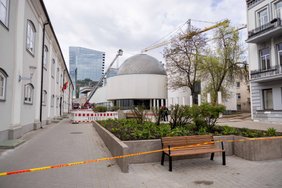 Vilniaus centre degė planetariumo stogas