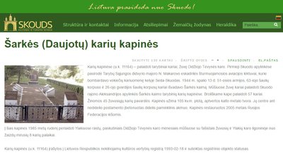 Skouds.lt pateikta infromacija apie istorinius objektus