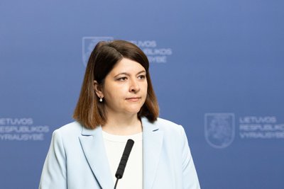 Finansų ministrė Gintarė Skaistė pristato Gynybos fondą ir gynybos obligacijas rugsėjo 30 dieną