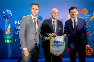 Edgaras Stankevičius, Gianni Infantino, Tomas Danilevičius