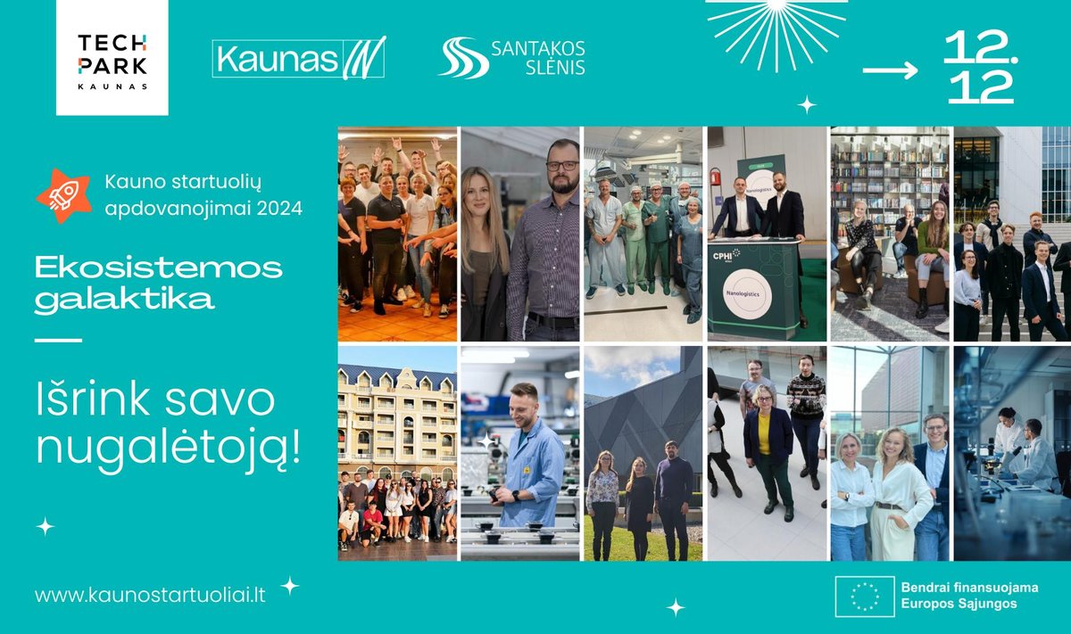 Išrinkite ryškiausius 2024-ųjų Kauno startuolius