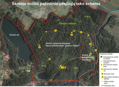 Pažintinio tako schema (Aukštadvario regioninis parkas)