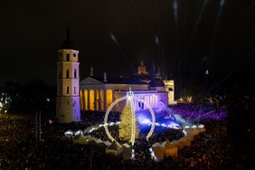 Sužibo kvapą gniaužianti Vilniaus Kalėdų eglė