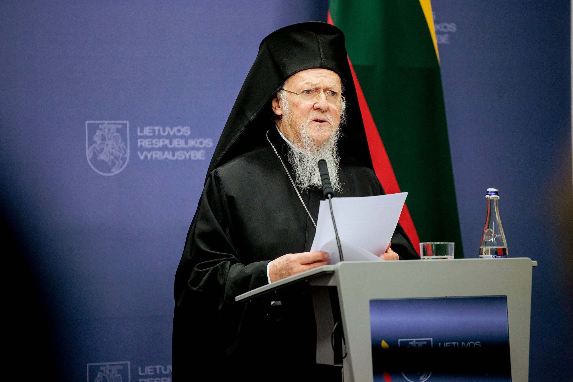 PM meets with Ecumenical Patriarch Bartholomew, visiting Lithuania for ...