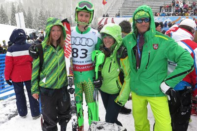 Ieva Januškevičiūtė, Rokas Zaveckas, pirmoji jų trenerė Jennifer Virškus ir Giedrius Zaveckas