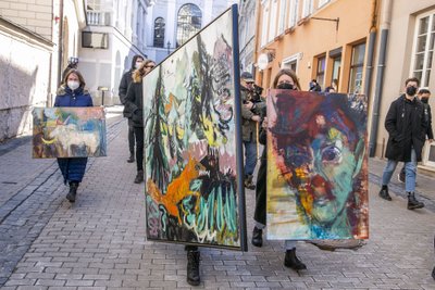 Protesto akcija "Einanti paroda"