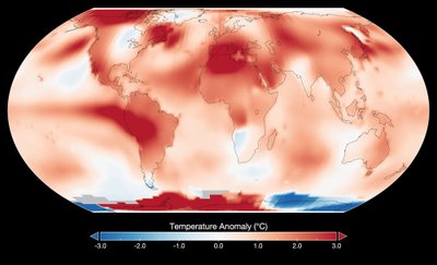 Klimato kaita ir temperatūra Žemėje praėjusią liepą.