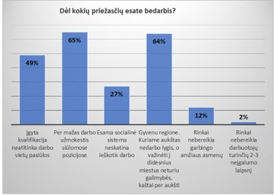 Dėl kokių priežasčių esate bedarbis?