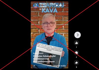 Klaidinanti žinutė