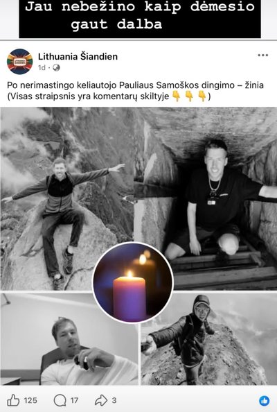 Plinta kraupi ir melaginga žinia apie Paulių Samo&scaron;ką