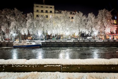 Kalėdiškai pasipuošusi Klaipėda